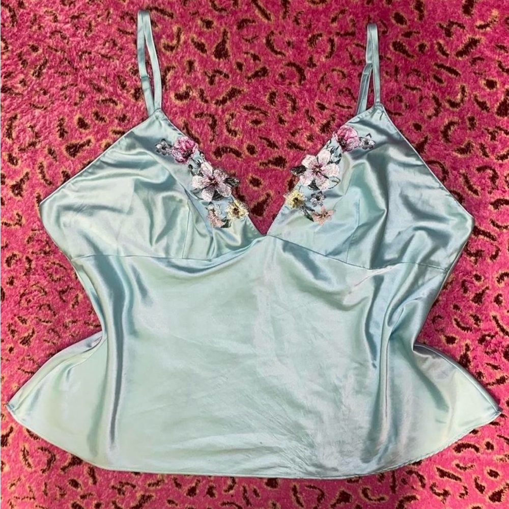Victoria's Secret Light Blue Floral Camisole